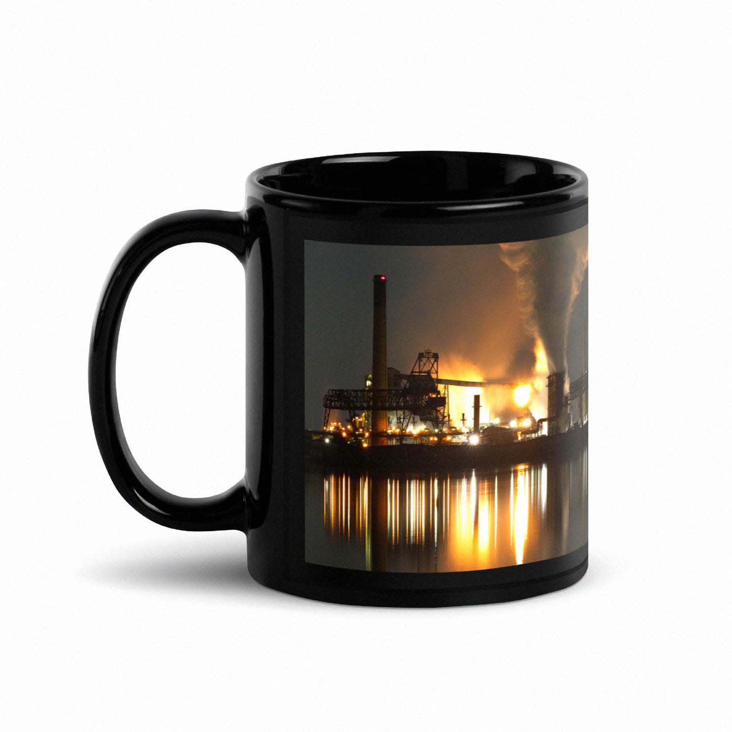 Zug Island at Night coffee mug by Peter Tkacz