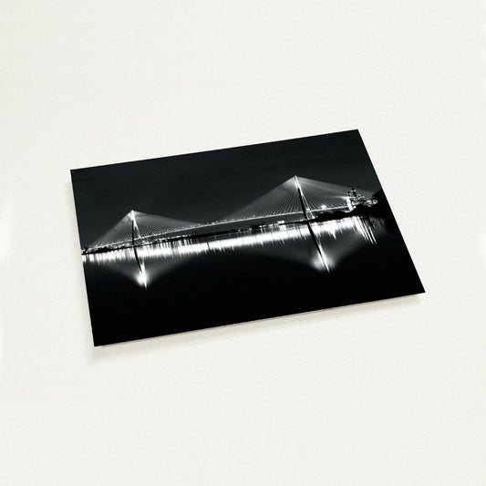Noir Gordie Howe International Bridge mini art print by Peter Tkacz