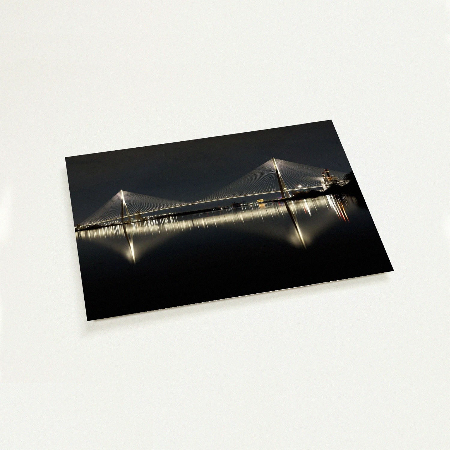 Gordie Howe International Bridge Panoramic mini art print by Peter Tkacz