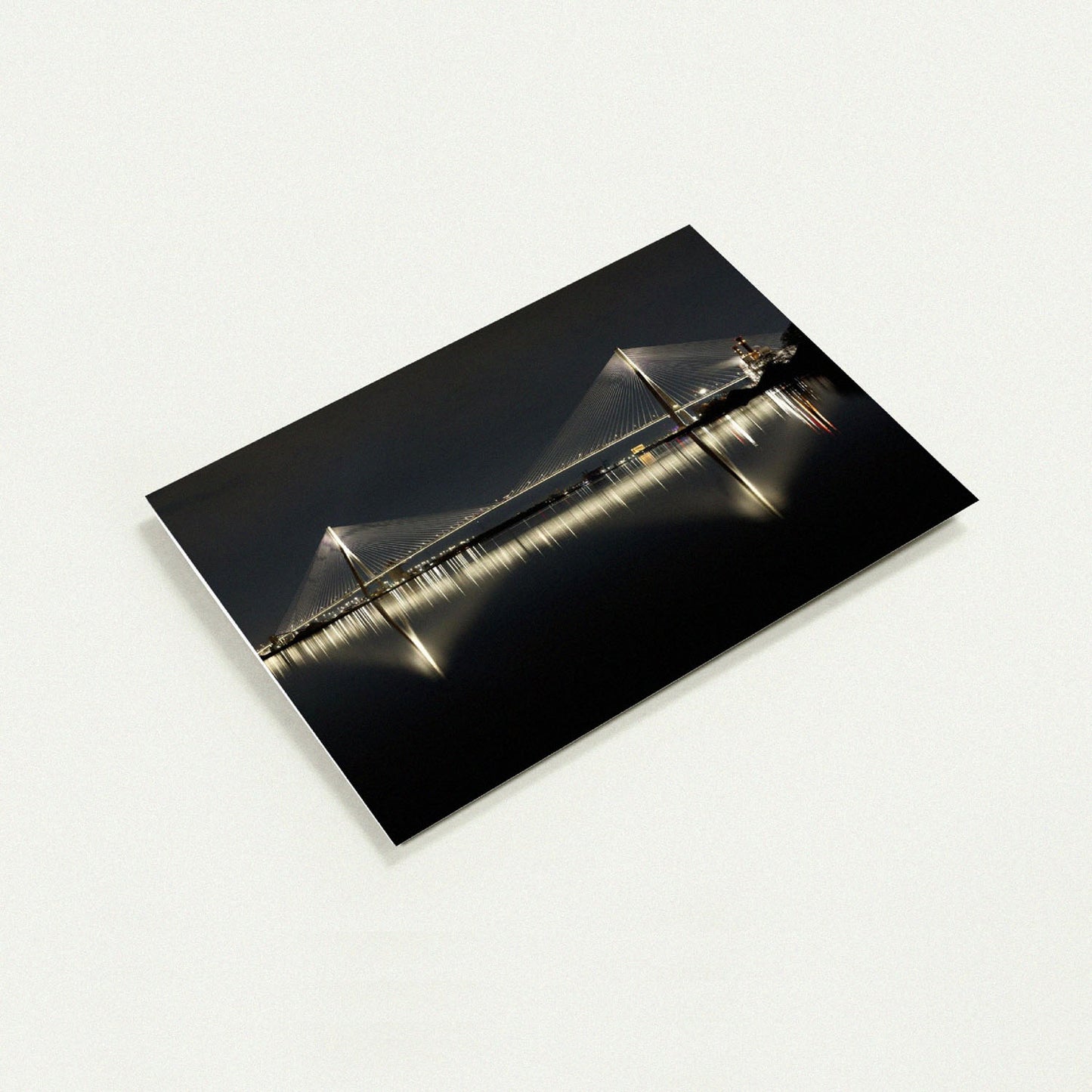 Gordie Howe International Bridge greeting card by Peter Tkacz
