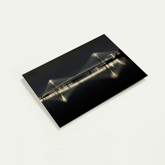 Gordie Howe International Bridge greeting card by Peter Tkacz