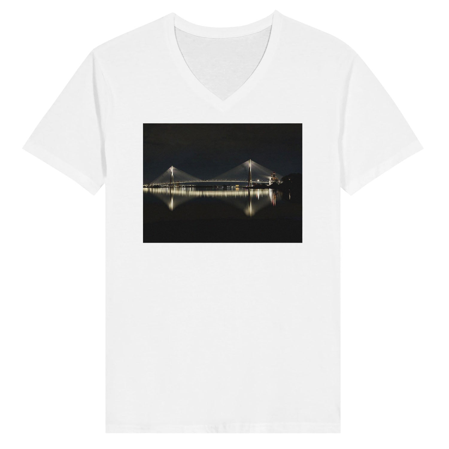 Gordie Howe International Bridge T-Shirt by Peter Tkacz