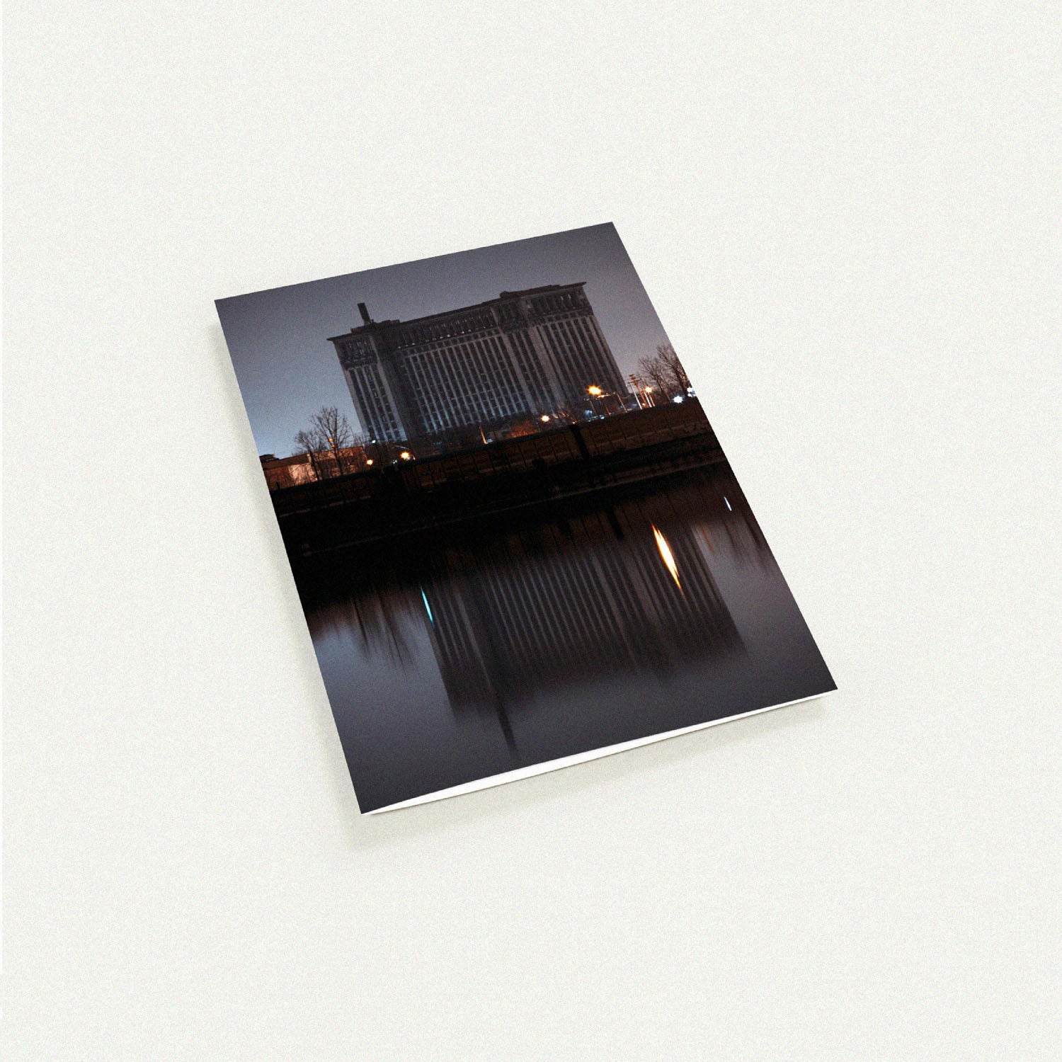 Old Michigan Central Station greeting card by Peter Tkacz