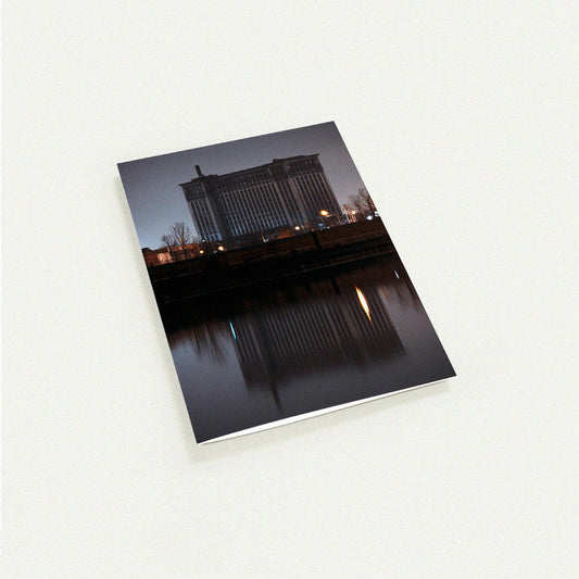 Old Michigan Central Station greeting card by Peter Tkacz