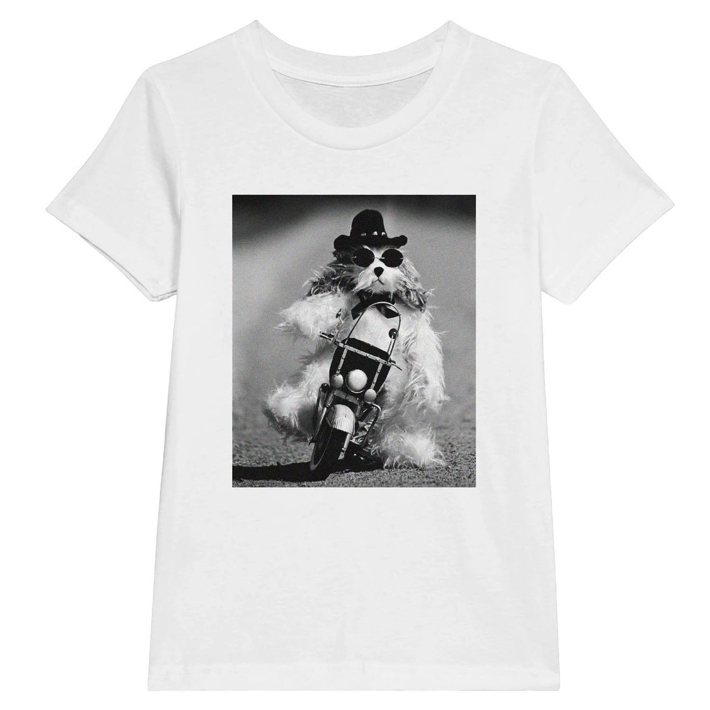 Biker Dog Kids T-Shirt by Uliana Blacklock