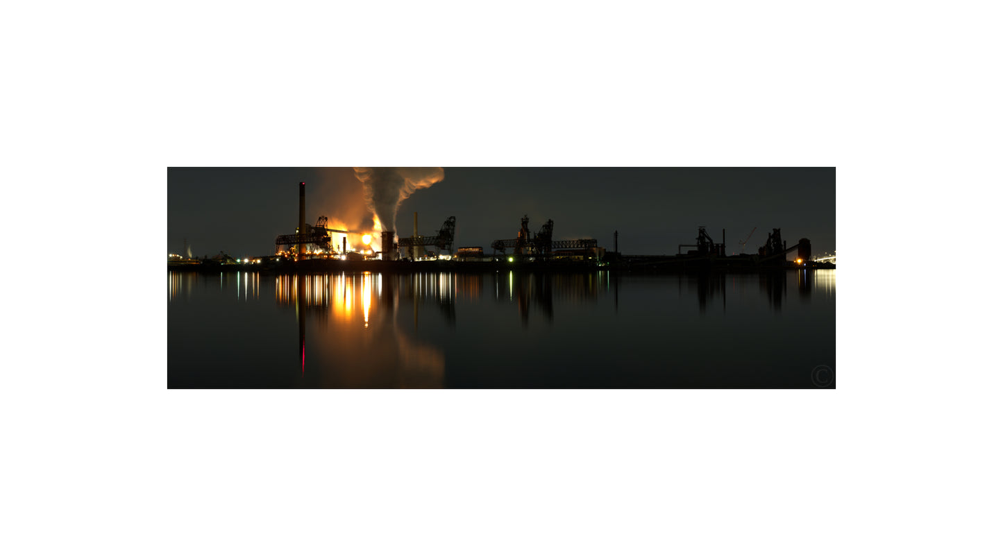 Zug Island at Night Photograph by Peter Tkacz  