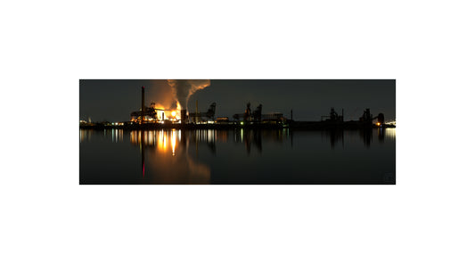 Zug Island at Night Photograph by Peter Tkacz  